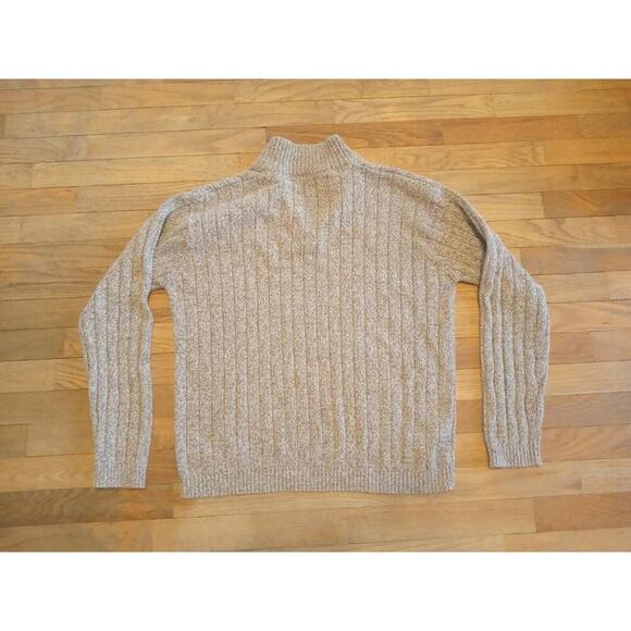 Oscar De La Renta Women's Pullover Sweater Quarter Zip Knit Cotton Gray Size XXL - Picture 4 of 8